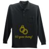 Long Sleeve Silk Touch Polo with Pocket Thumbnail