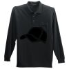 Long Sleeve Silk Touch Polo with Pocket Thumbnail