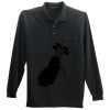 Long Sleeve Silk Touch Polo with Pocket Thumbnail
