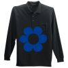 Long Sleeve Silk Touch Polo with Pocket Thumbnail