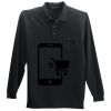 Long Sleeve Silk Touch Polo with Pocket Thumbnail