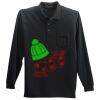 Long Sleeve Silk Touch Polo with Pocket Thumbnail